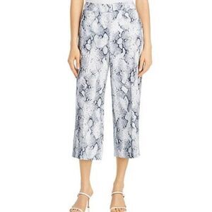Tahari Snakeskin Print Cropped Wide Leg Pants Size 8